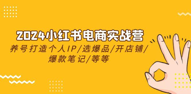 2024小红书电商实战营，养号打造IP/选爆品/开店铺/爆款笔记/等等(24节)-雲鼎文化传媒