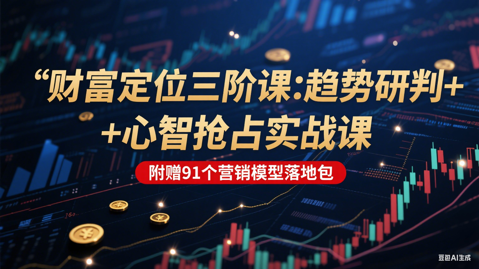 财富定位三阶：趋势研判 + 心智抢占实战课，附赠91个营销模型落地包-雲鼎文化传媒