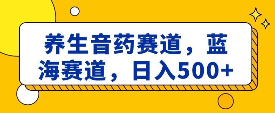 养生音药赛道，蓝海赛道，日入500+【揭秘】-雲鼎文化传媒