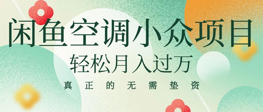 闲鱼卖空调小众项目 轻松月入过万 真正的无需垫资金-雲鼎文化传媒