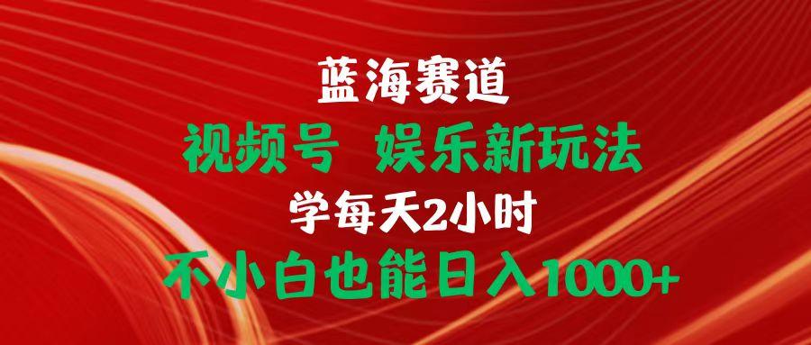 蓝海赛道视频号 娱乐新玩法每天2小时小白也能日入1000+-雲鼎文化传媒