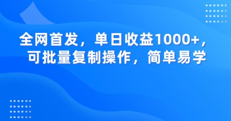 全网首发，单日收益1000+，可批量复制操作，简单易学【揭秘】-雲鼎文化传媒