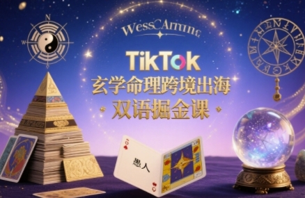 TikTok玄学命理跨境出海双语掘金课，手把手教你用命理知识精准直击海外用户痛点-雲鼎文化传媒