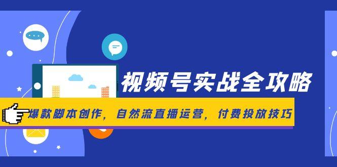 视频号实战全攻略，爆款脚本创作，自然流直播运营，付费投放技巧-雲鼎文化传媒