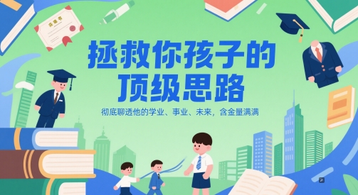 付费文章：拯救你孩子的顶级思路，彻底聊透他的学业、事业、未来，含金量满满-雲鼎文化传媒