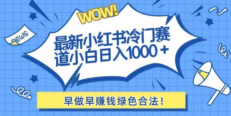 最新小红书冷门赛道日入1000+一部手机小白轻松-雲鼎文化传媒