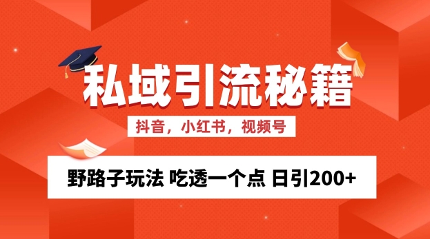 私域流量的精准化获客方法 野路子玩法 吃透一个点 日引200+ 【揭秘】-雲鼎文化传媒