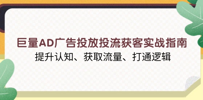 巨量AD广告投放投流获客实战指南，提升认知、获取流量、打通逻辑-雲鼎文化传媒