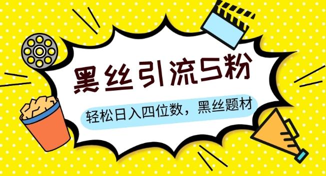 S粉变现，轻松日入四位数，黑丝题材+情感话术【揭秘】-雲鼎文化传媒