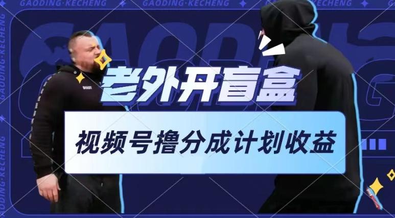 老外开盲盒视频，撸视频号分成计划收益，每天只需一小时，新手小白轻松上手【揭秘】-雲鼎文化传媒