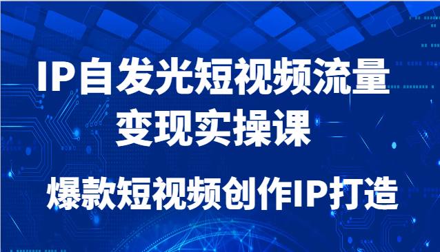 IP自发光短视频流量变现实操课，爆款短视频创作IP打造-雲鼎文化传媒