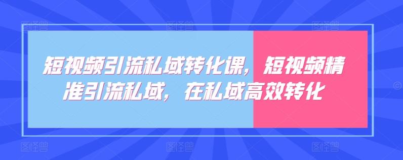 短视频引流私域转化课，短视频精准引流私域，在私域高效转化-雲鼎文化传媒