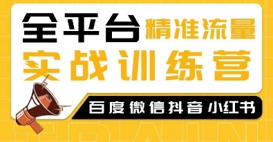 全平台精准流量实战训练营，百度微信抖音小红书SEO引流教程-雲鼎文化传媒