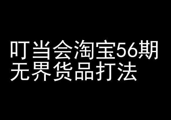 叮当会淘宝56期：无界货品打法-淘宝开店教程-雲鼎文化传媒