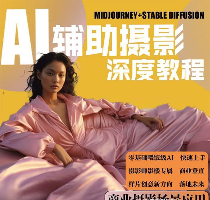 (8727期)2024年AI辅助摄影人工智能商业应用摄影课程(37节课)-雲鼎文化传媒