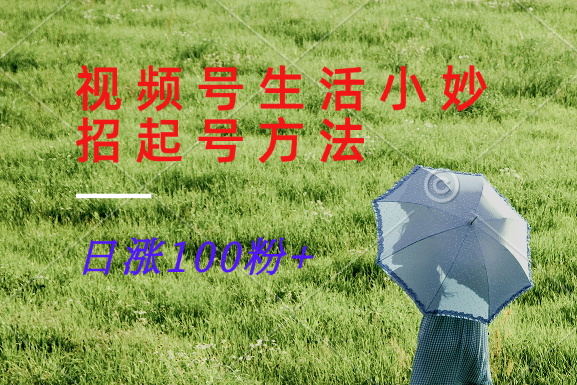 视频号生活小妙招分享赛道， 起号涨粉新方法，日涨100粉-雲鼎文化传媒