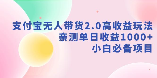 支付宝无人带货2.0高收益玩法，亲测单日收益1000+，小白必备项目-雲鼎文化传媒