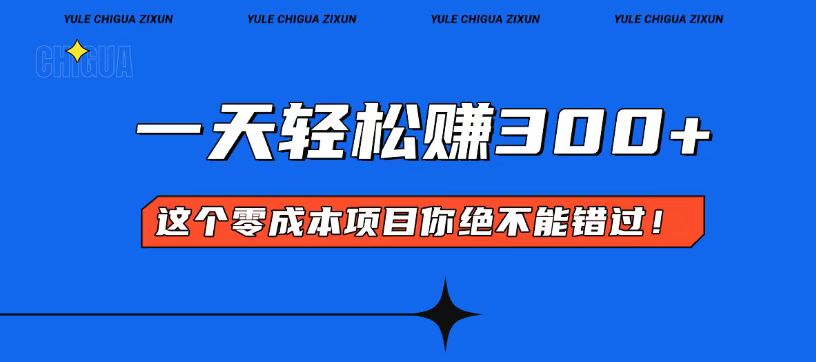 零成本入门！简单几步开启一天300+的赚钱之路！-雲鼎文化传媒
